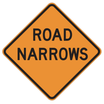 MUTCD W5-1 Road Narrows