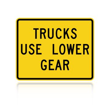 MUTCD W7-2BP Trucks Use Lower Gear