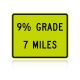 MUTCD W7-3BP 9% Grade 7 Miles