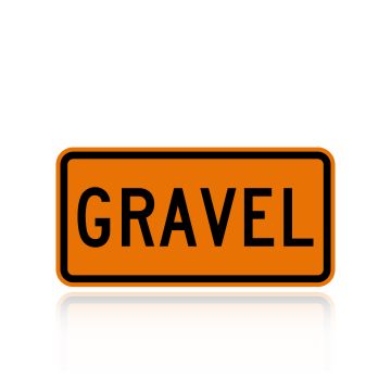 MUTCD W7-4EP Gravel (plaque)