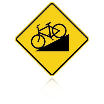 MUTCD W7-5 Hill (Bicycle)