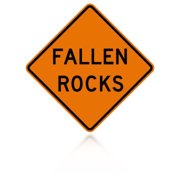 MUTCD W8-14 Fallen Rocks