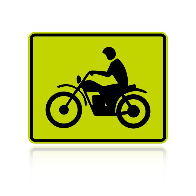 MUTCD W8-15P Motorcycle