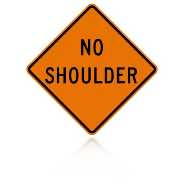 MUTCD W8-23 No Shoulder