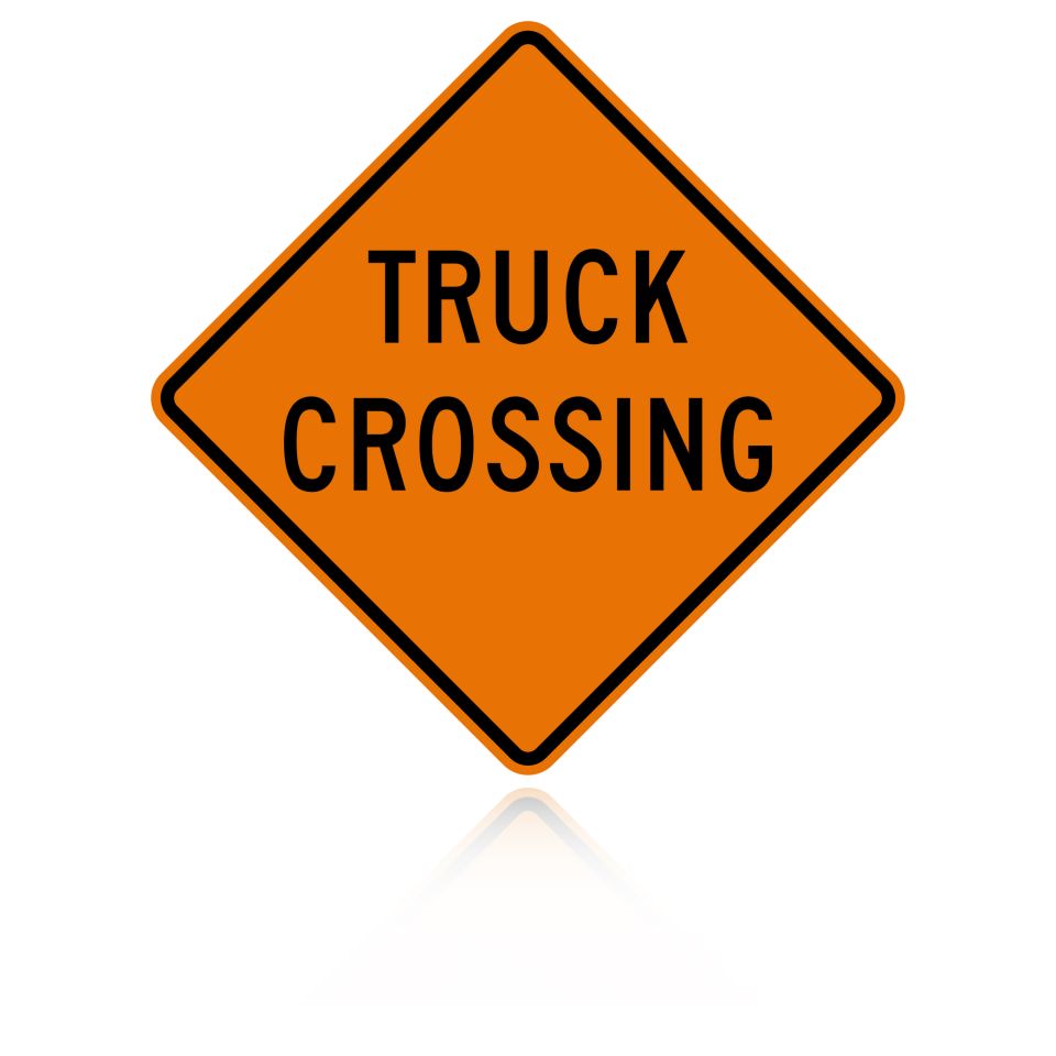 MUTCD W8-6 Truck Crossing