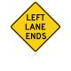 MUTCD W9-1L Left Lane Ends
