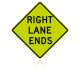 MUTCD W9-1R Right Lane Ends