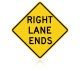 MUTCD W9-1R Right Lane Ends
