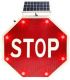 Refurbished 24" Flashing Stop Sign for Traffic Safety