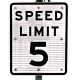 5mph Solar Flashing Speed Limit Sign for Traffic Safety