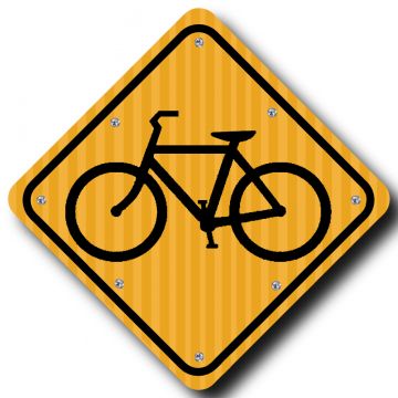 24" Solar Flashing Bike Lane Sign