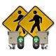 24" Push Button LED Flashing Crosswalk System