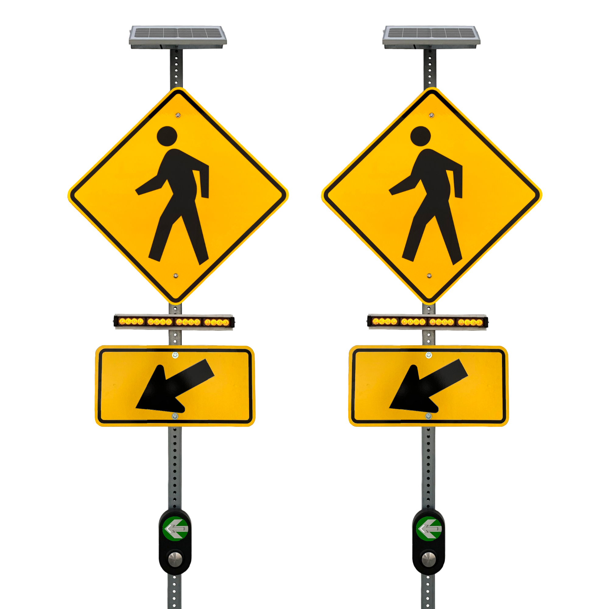 Pedestrian Crosswalk Sign With Arrow