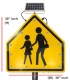 30" LED Flashing School Crossing Sign for Safety