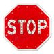 30" Solar Powered Flashing LED Octagon Stop Sign