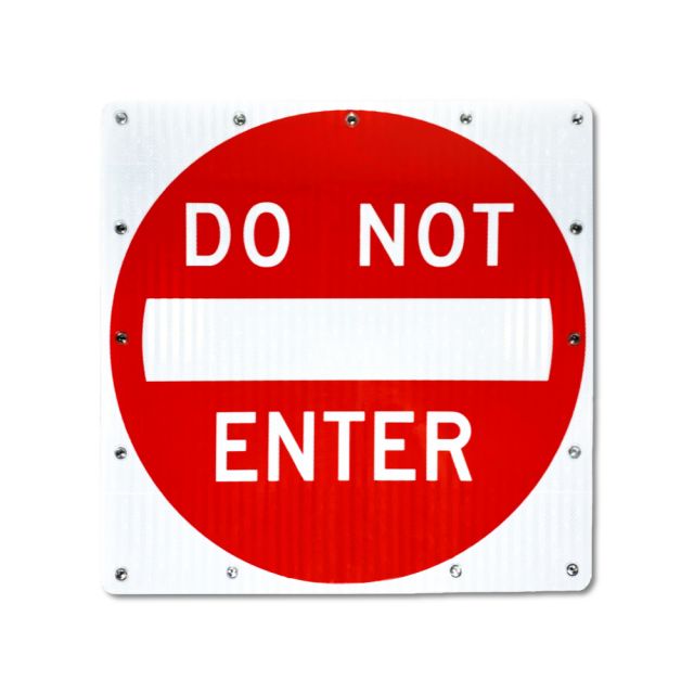 30" Solar Flashing Do Not Enter Sign