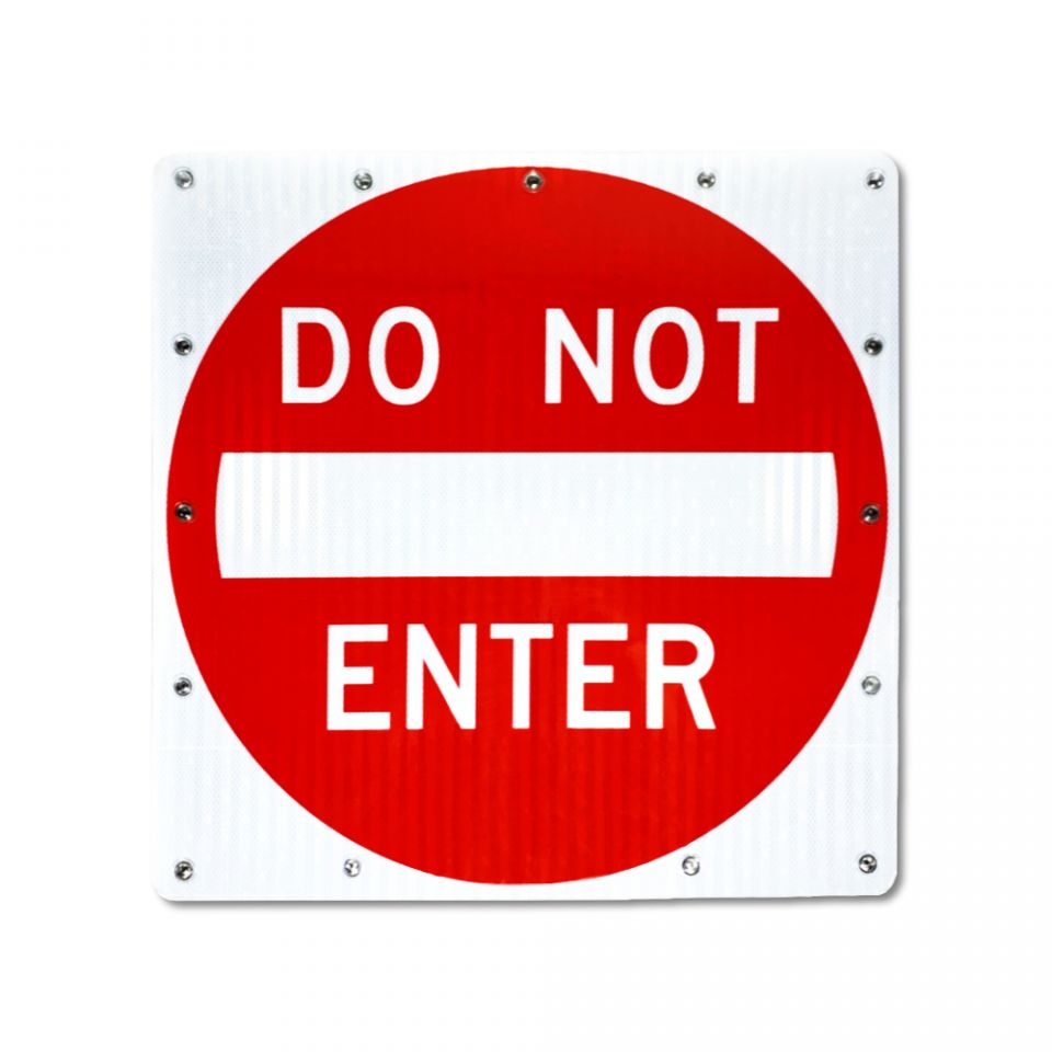 30" Solar Flashing Do Not Enter Sign