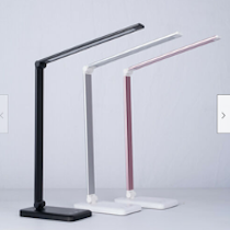 LED Desk Lamp - Wireless Charging - Silver Fixture Housing