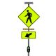 Single Solar Horizontal Rapid Flashing Beacon with Push Button Activation - RRFB