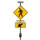 Single Solar Horizontal Rapid Flashing Beacon with Push Button Activation - RRFB