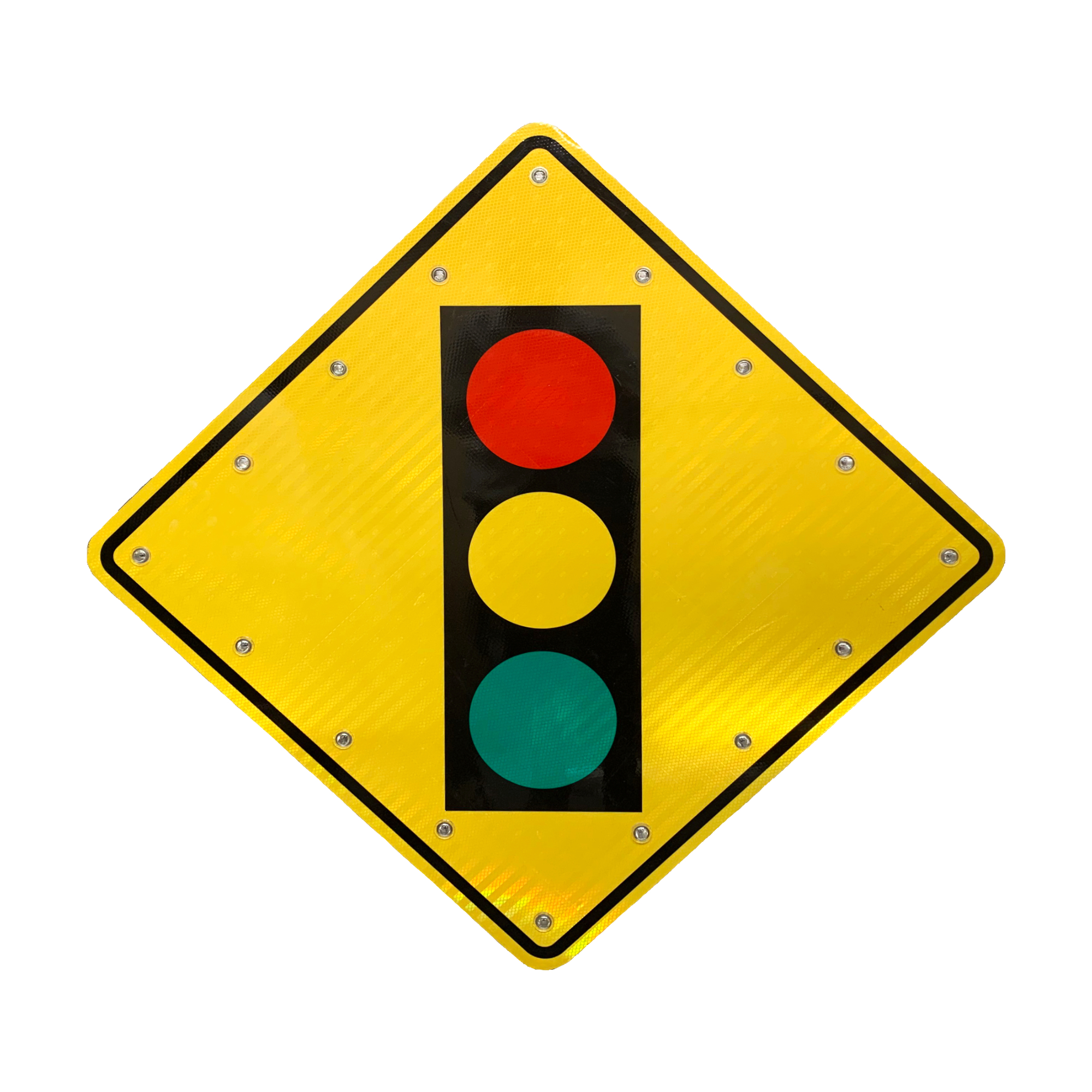 30" Solar Flashing Signal Ahead Sign