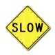 30" Solar Flashing Slow Sign for Enhanced Safety