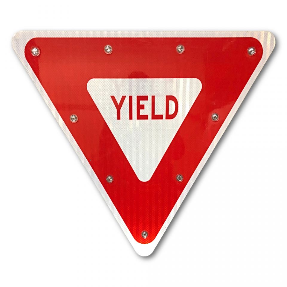 30" Solar Flashing Yield Sign